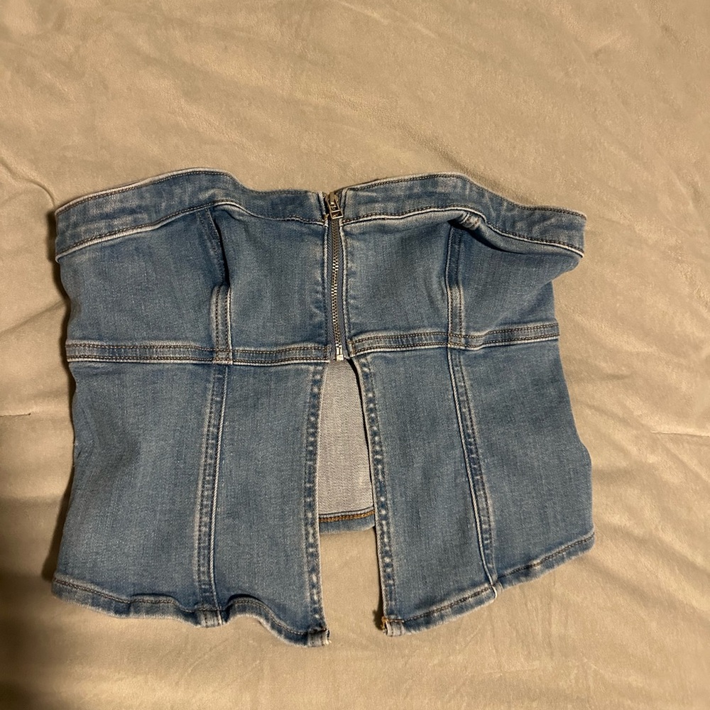 American eagle denim tube top